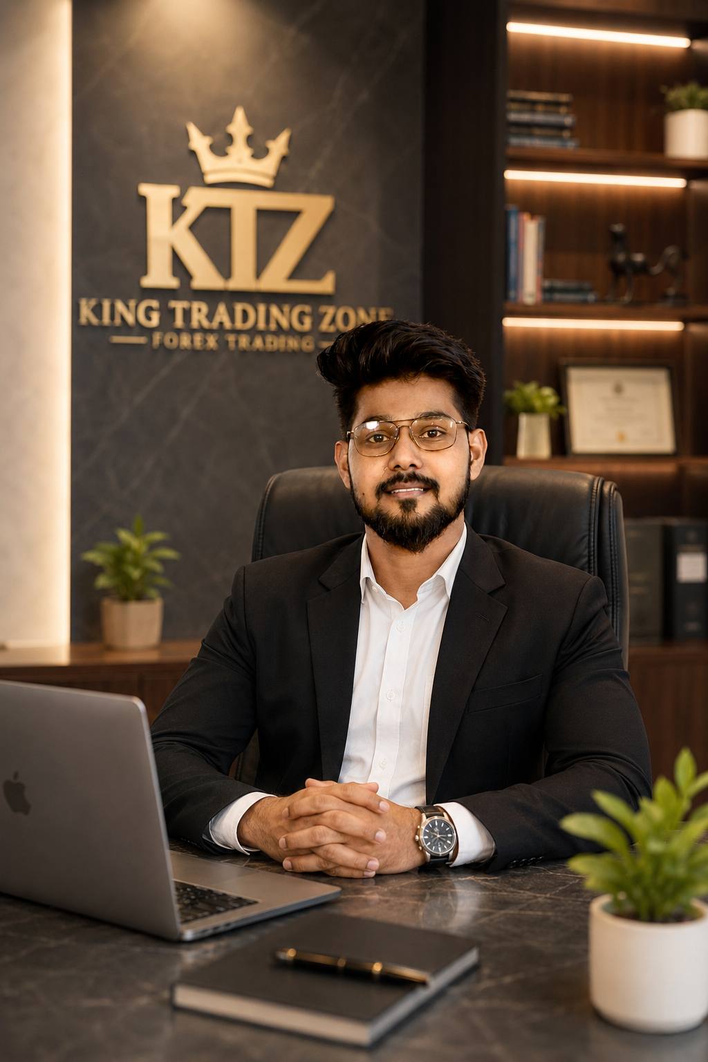 Vaibhav Varma, CEO of KTZFX, at the King Trading Zone office